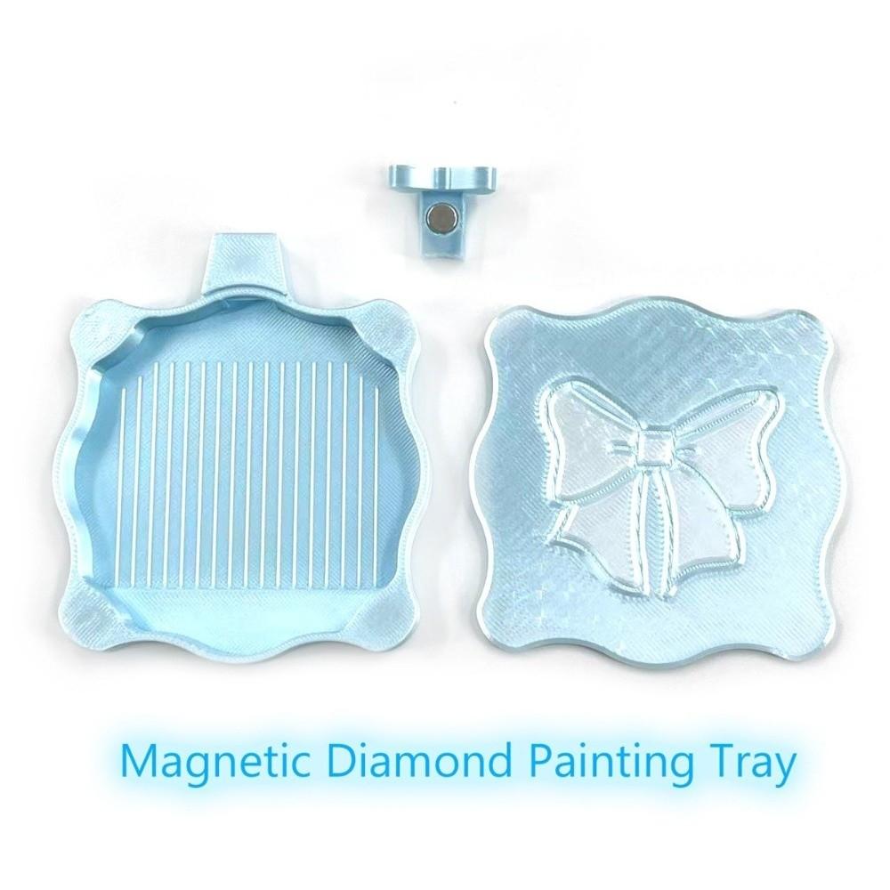 With Lid Diamond Painting Bowknot Tray Embroidery Storage Flip Drill Tray for Nail Art Accessories