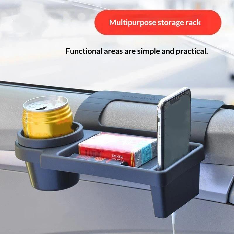 Car Cup Holder Phone Mount Universal Fit Tray Hanging Rack for All Car Models Door Window Pocket Storage