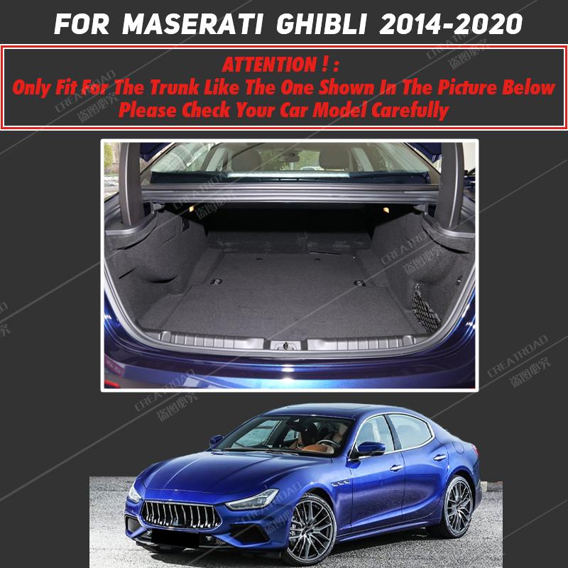 Car Trunk Mat for Maserati Ghibli 2014 2015 2016 2017 2018   Cargo Liner Carpet Interior Accessories