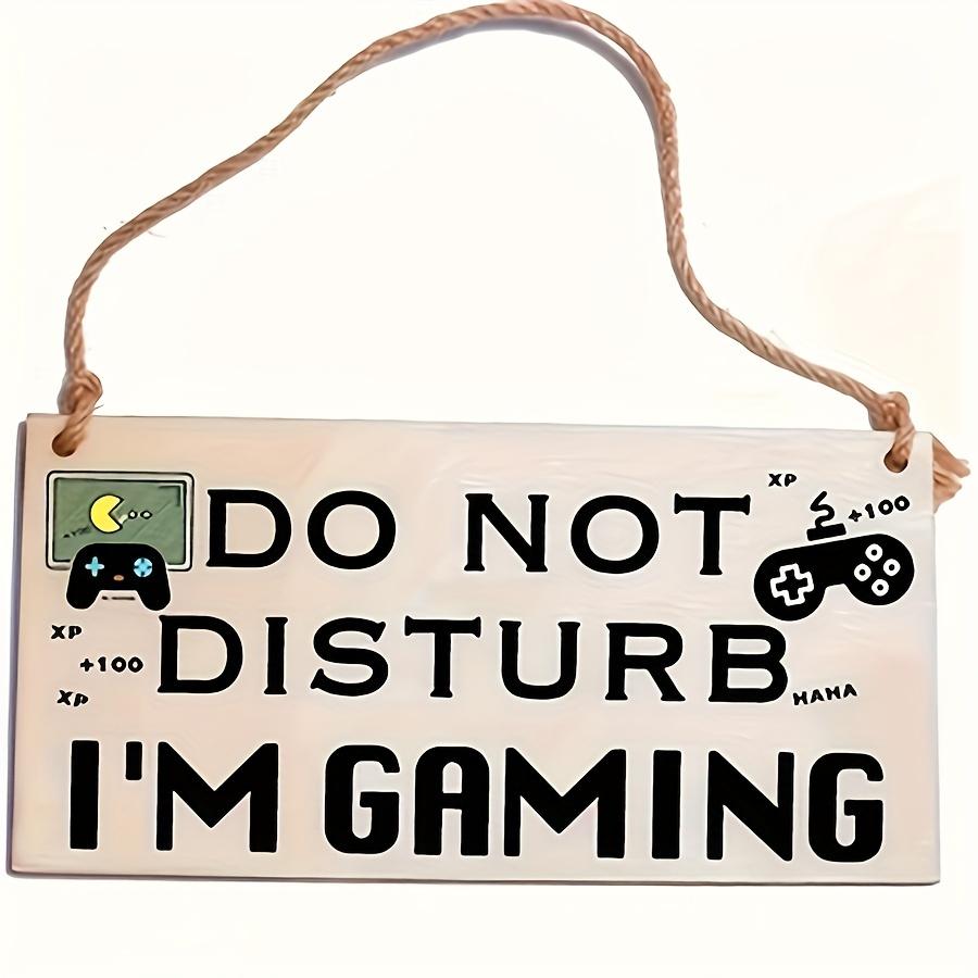

1Pc Wooden Do Not Disturb, I m Gaming card, with rope, wall-mounted decorative signs, suitable for gaming enthusiasts, art home decoration 1pc