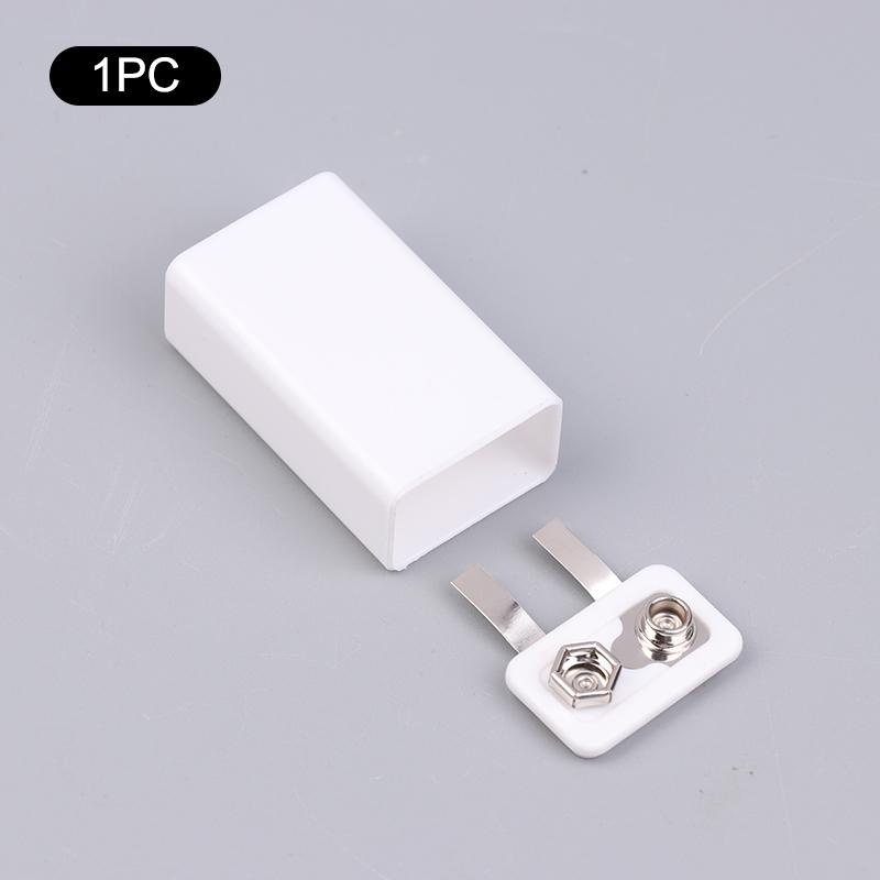 1/5/8Pcs 9V Type-C Battery Case 6F22 Lithium Battery Storage Box Square Battery Holder Portable Battery Clip Container