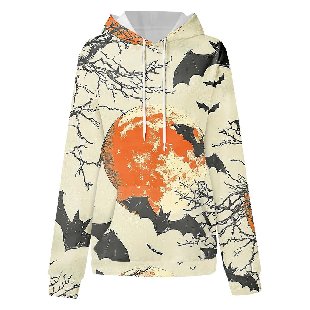 Women's Casual Fashion Print Long Sleeve Pullover Hoodies Sweatshirts