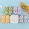 Food Safe Silicone Ice Ball Maker with Lid Non-Stick Large Round Ice Cube Tray for  Lovers Home Bar Party Use