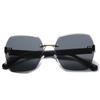 Vintage Randlose Sonnenbrille Verlauf Sonnenbrille Damen Shades Mode Brillenrahmen Sonnenbrillen Damen Brille