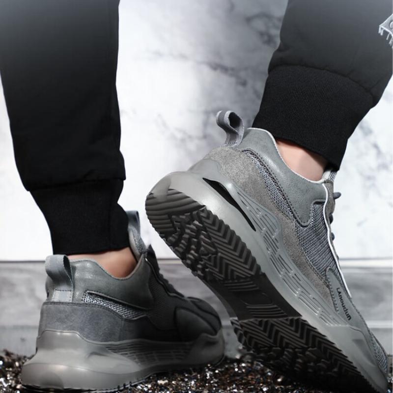Fashion Fashion Safety Shoes Men Boots Steel Toe Shoes Men Puncture-Proof Work Sneakers Male Shoes Work Boots Indestructible Footwear