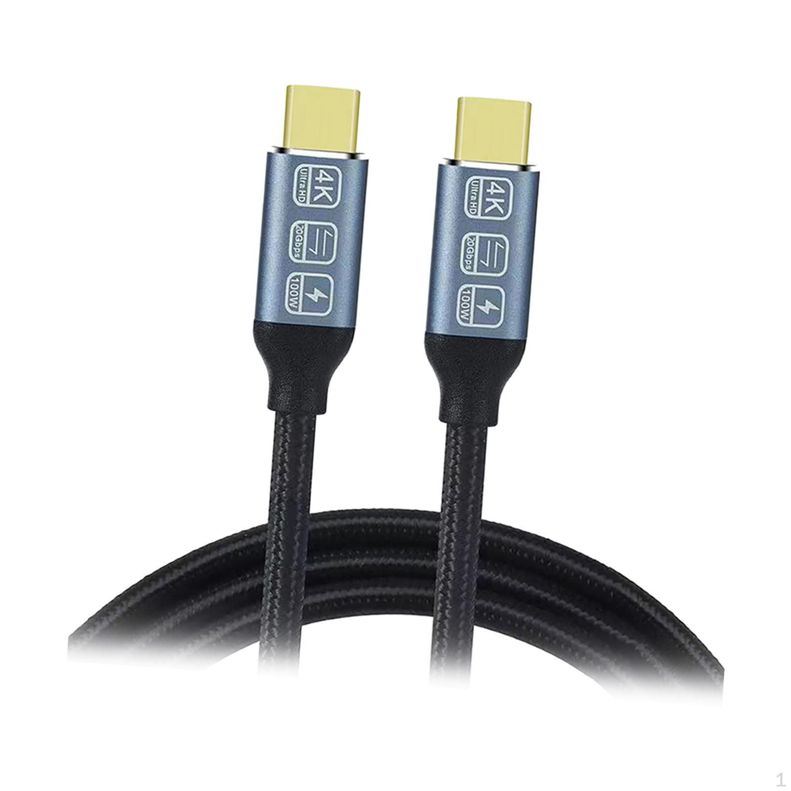 

Type C Data Cable,USB 3.2 Cable,Black,Data Transfer Extension Cable,5A 100W Fast Charging, USB length 0.5m