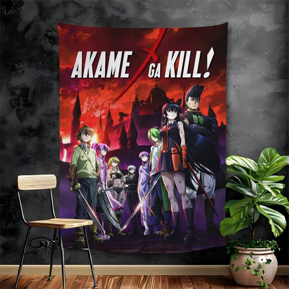 

Akame Ga KILL Cartoon Anime Tapestry Hippie Flower Wall Carpets Dorm Decor Cheap Hippie Wall Hanging 74x94cm(29x37in)