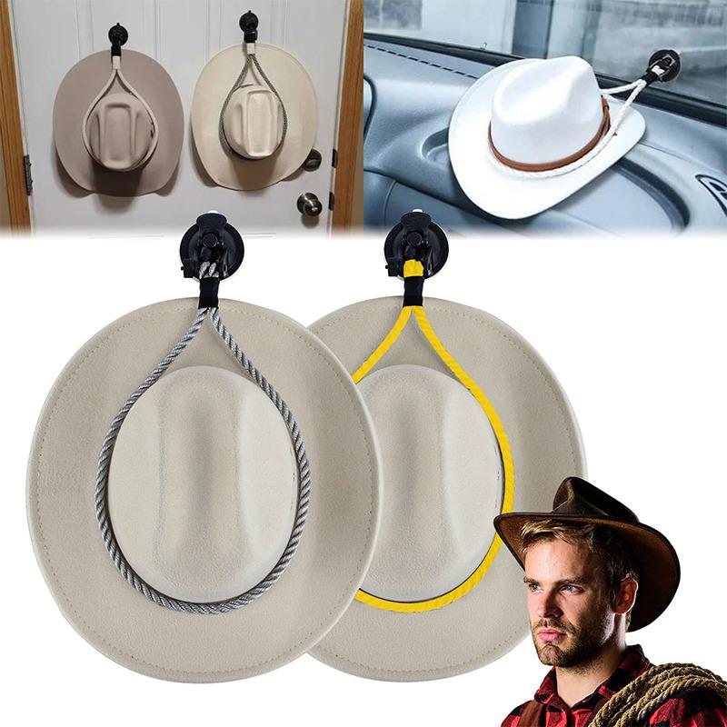 

Cowboy Hat Holder Hat Mounts Universal Hat Hanger For Truck/Suv/Vehicle Cowboy Rope Organizer Handmade Hat Rack DROPSHIPPING сірий