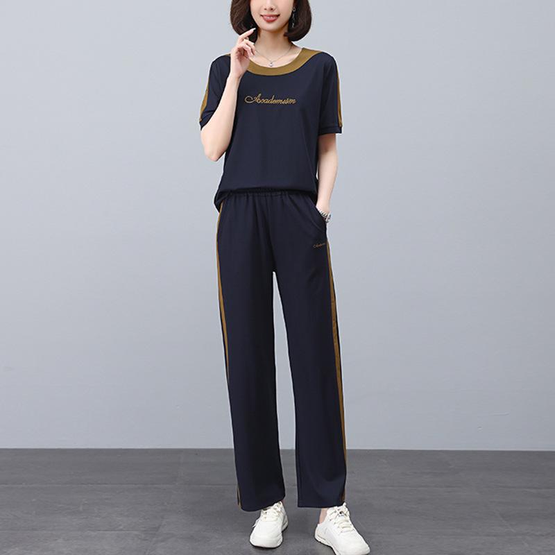 

2025 Women s Summer Fashion Short Sleeve Sportswear Set - Casual Two-Piece Outfit XL зеленого кольору хакі