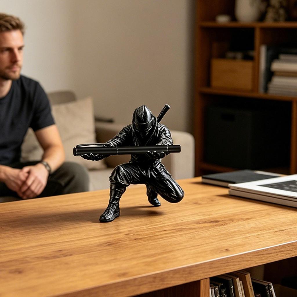 3D Printed Fun Pen Holder Organizer Decoration Kneeling Pose Pen Holder Figure for Desk for Pencil Stationery Markers Craft