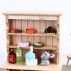 1:12 Dollhouse Miniature Wood Display Cupboard Shelf Cabinet Decoration Painted