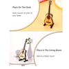 Wooden Pocket Guitar Handmade Musical Instruments Model Tiny Guitar  Dollhouse Accessories