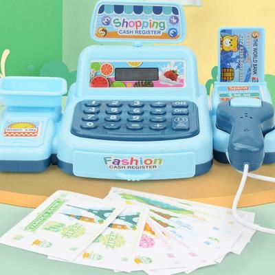 1 Juego de Luces y Efectos de Sonido para Juegos Electrónicos Juguete de Cajero de Supermercado Simulación de Casa de Caja Registradora de Compras Juguetes