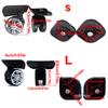 A65 2Pcs Trolley Casters Replacement Heavy Duty for Luggage Box Suitcase 360 Degree Swivel Kit Double Row Silent Wheel