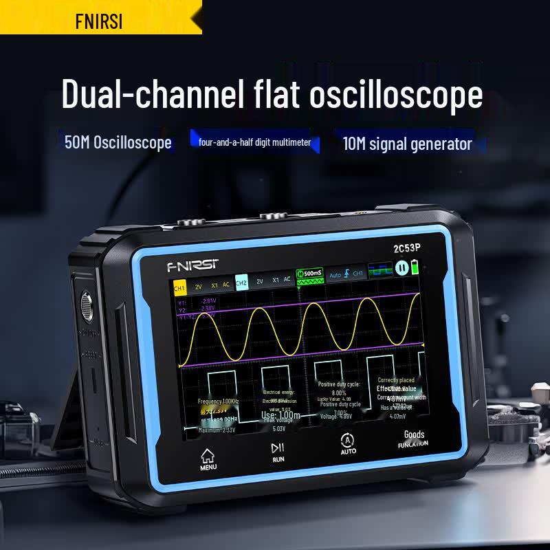 FNIRSI Dual Channel Digital Oscilloscope with Multimeter & Signal Generator (CN Version)