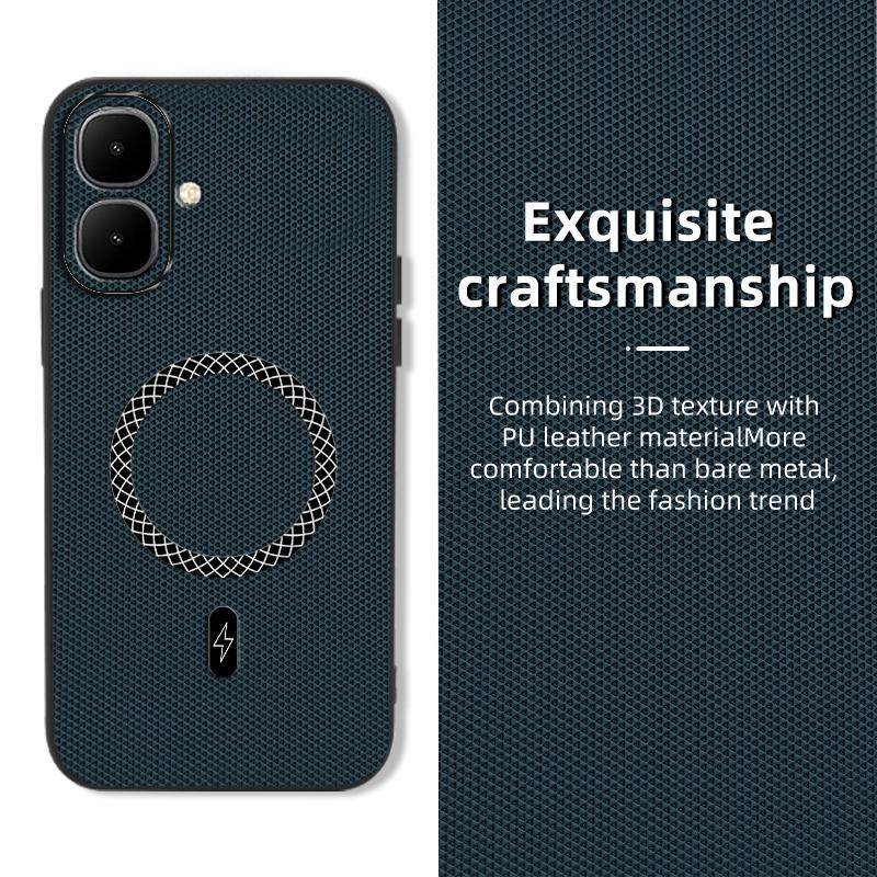 Biruiqu Infinix Smart 10 New Ultra-thin Magnetic Leather Shock-absorbing Protective Phone Case