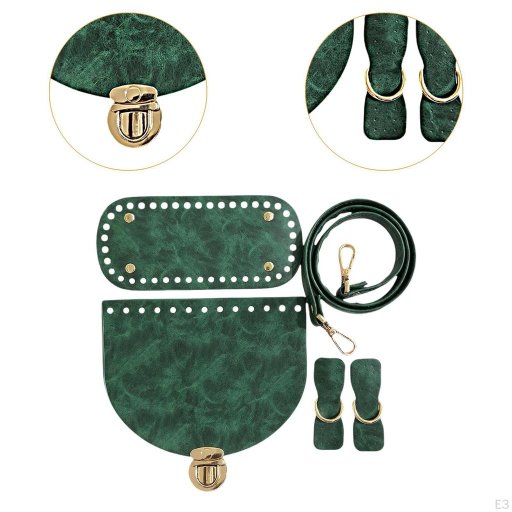 Pu -bags Knit -set Hand -woven Crochet Handbag Material for Enthusiasts