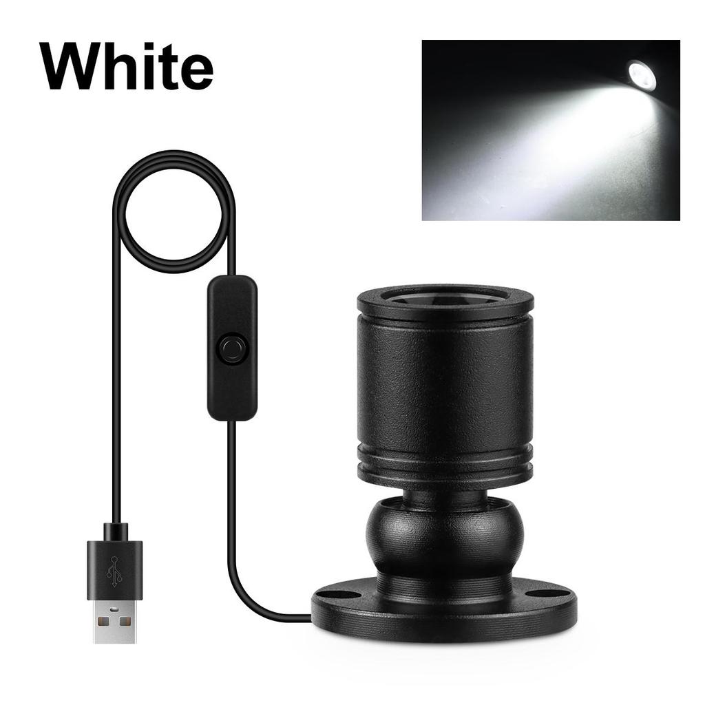 LED Light Bulbs USB Cable Operated Mini Size Spotlight 1W LED Lamp for Showcase Cabinet Closet Backgound Decoration