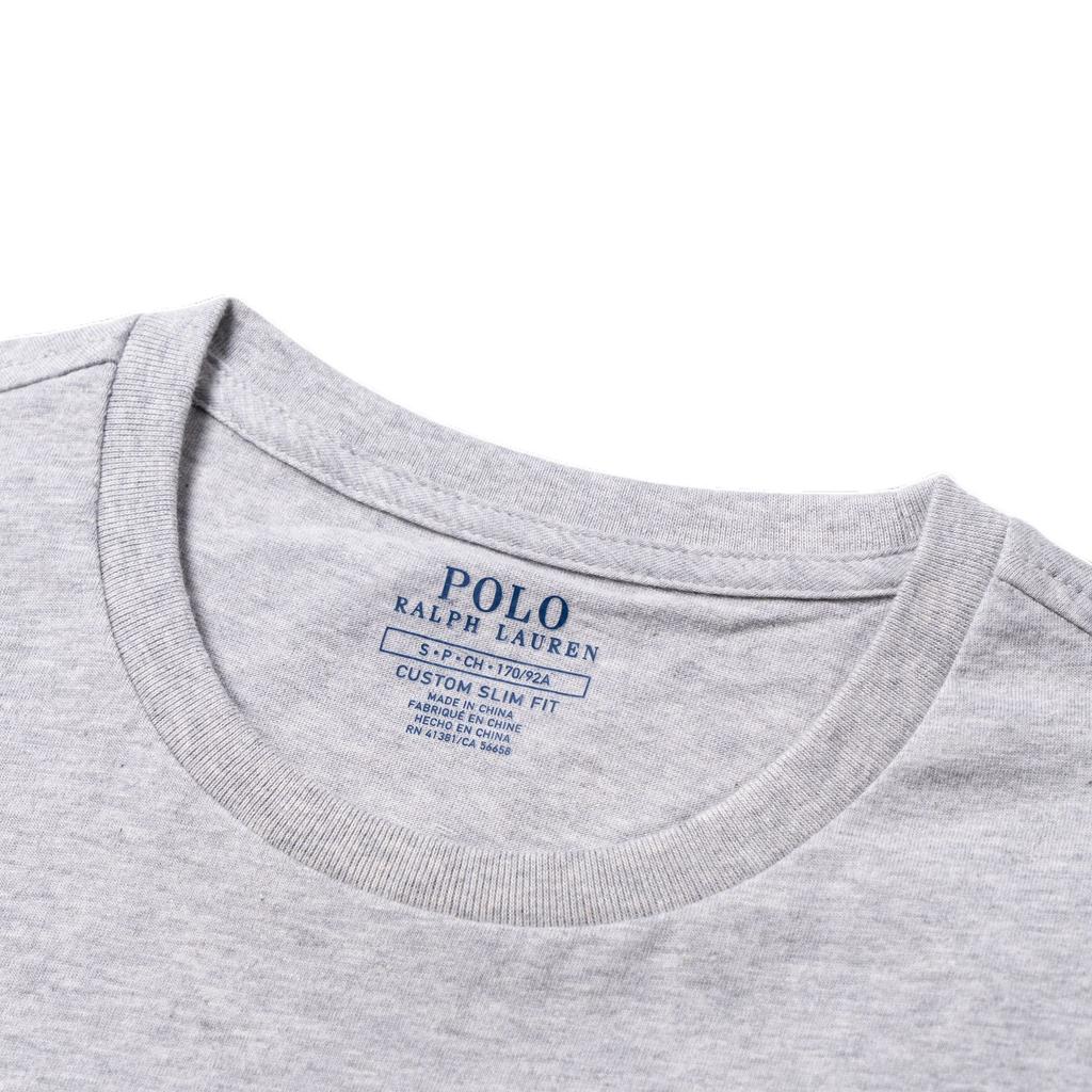 Polo Ralph Lauren Logo Imprimé Lettres Col Rond Manches Courtes T-Shirt Homme Tops Gris 710858957-003