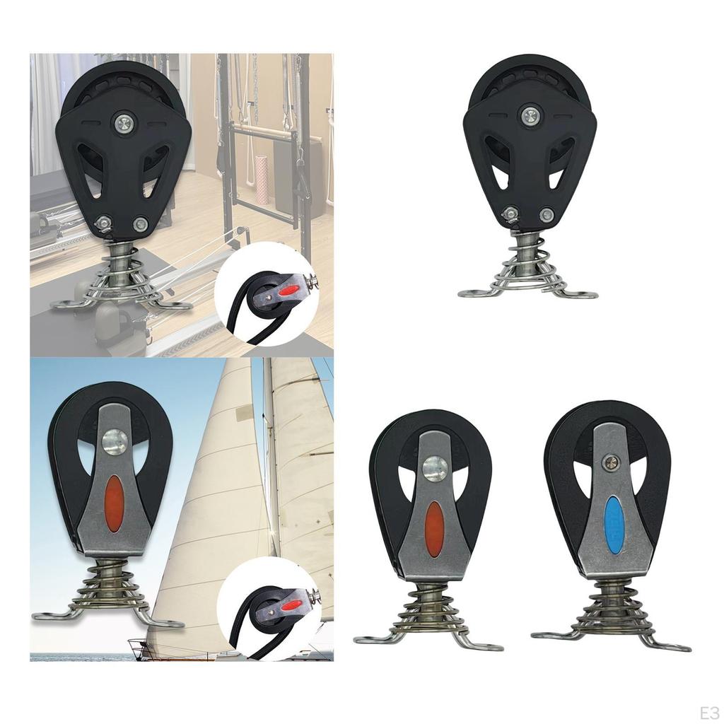 Boat Pulley Snatch Block Practical Smooth Bearing Stainless Steel Nylon Swivel Wheel for Fitness