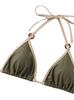 2023 European American Fashion Solid Color Sexy Two-Piece Women's Bikini Swimsuit