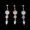 7Pcs/Set Stainless Steel Zircon Belly Button Body Jewelry Navel Ring
