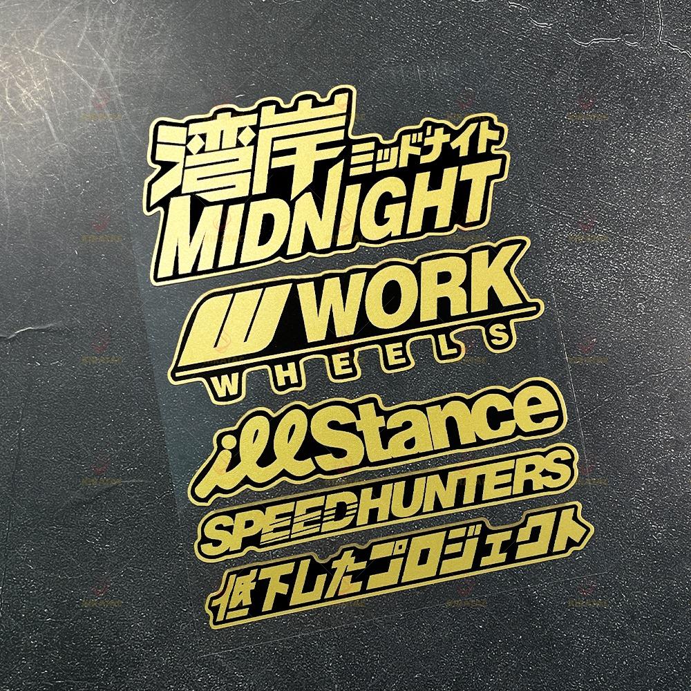 JDM Style Motorcycle Stickers Waterproof for Motorcycle Fuel Tank Helmet Fairings Car Trunk Scooters Body Universal Vinyl Decals