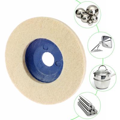 1 Stück Wollpolierscheibe Beige Polierpads Schleifen Winkelschleiferscheibe Filzpolierscheibe Für Edelstahl Aluminium Marmor