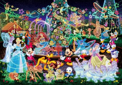 Tenyo In Jigsaw Puzzle Disney Magical Illuminations Includes and Service Card (Tenyo) [Made Japan] 500-Piece (35x49cm) D-500-391, Glue, Spatula,