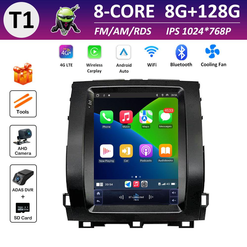 IPS Touch Screen for Toyota Land Cruiser Prado 120 2002 2003 2004 2005 - 2009 DSP Stereo Android Auto Wireless Carplay GPS Navi