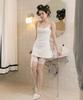 Lojanneu Sweet Dreams Button Mini Dress (White)