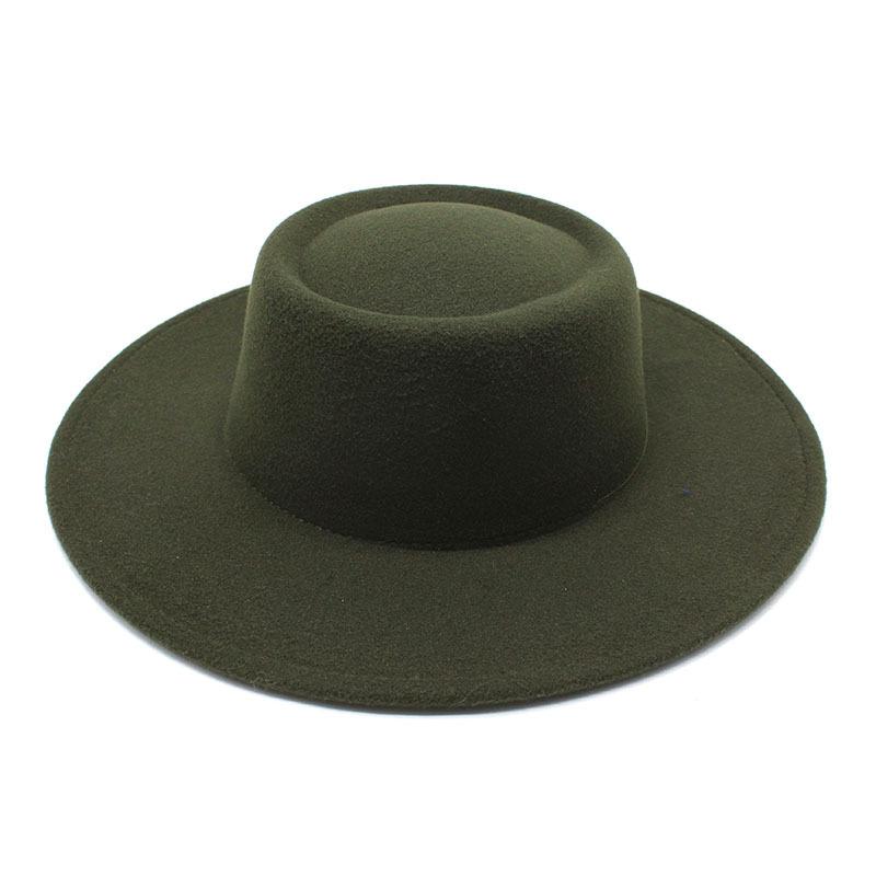 Ring Season Woolen Top Hat Women, Retro British Temperament, Big-Brimmed Jazz Hat Women'S Felt Hat