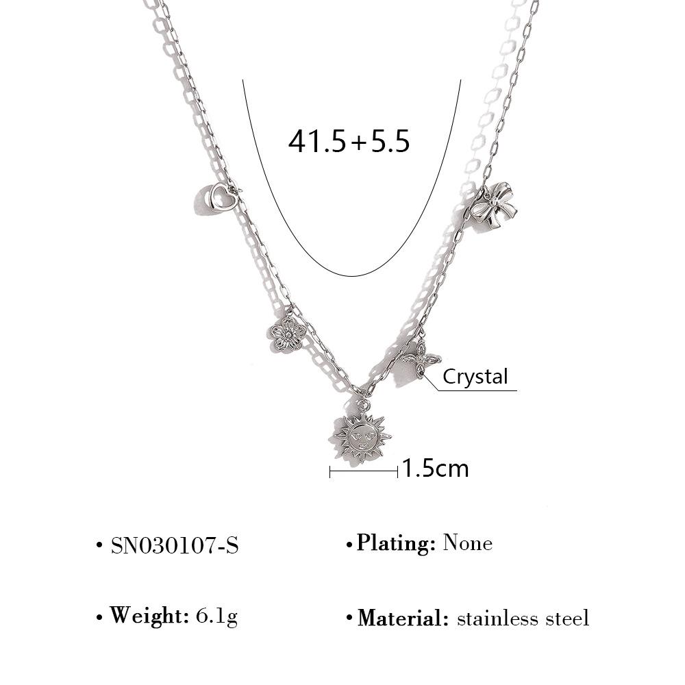 

Женский браслет Wind Hollow с подвеской из титановой стали, невыцветающее ожерелье с бриллиантами инкрустированное подсолнухом, комплект ювелирных изделий