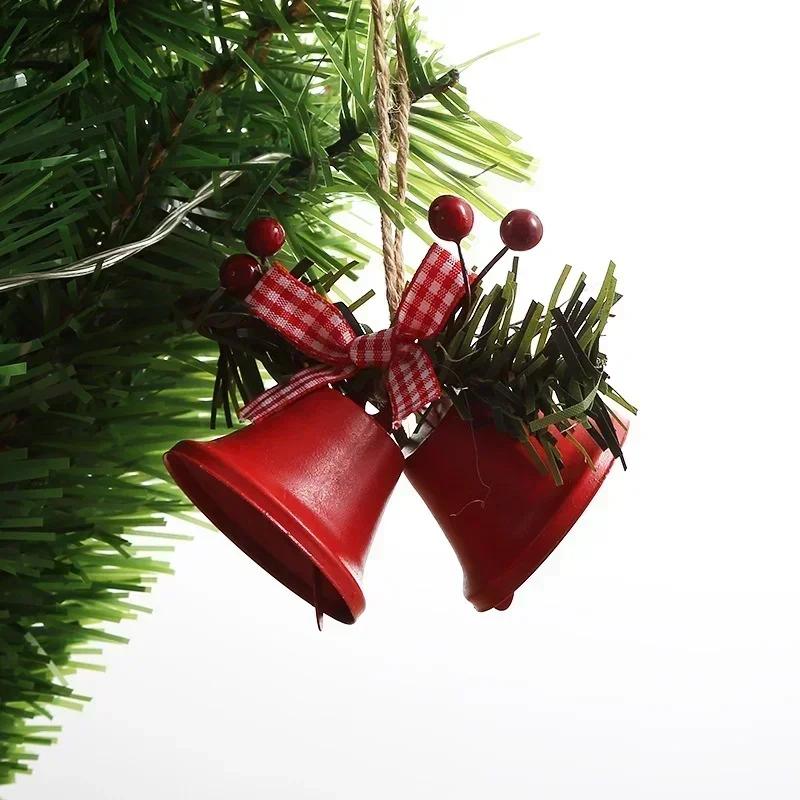 Christmas Tree Pendant Metal Horn Bell Creative Christmas Atmosphere Decoration Bell Pendant Holiday Home Decoration Accessories