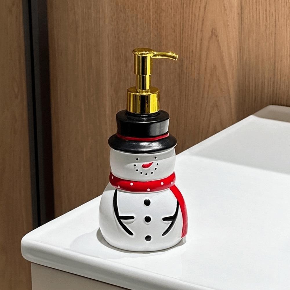 Refillable Christmas Soap Dispenser Santa Pump Bottle Cute Lotion Bottle  Festival