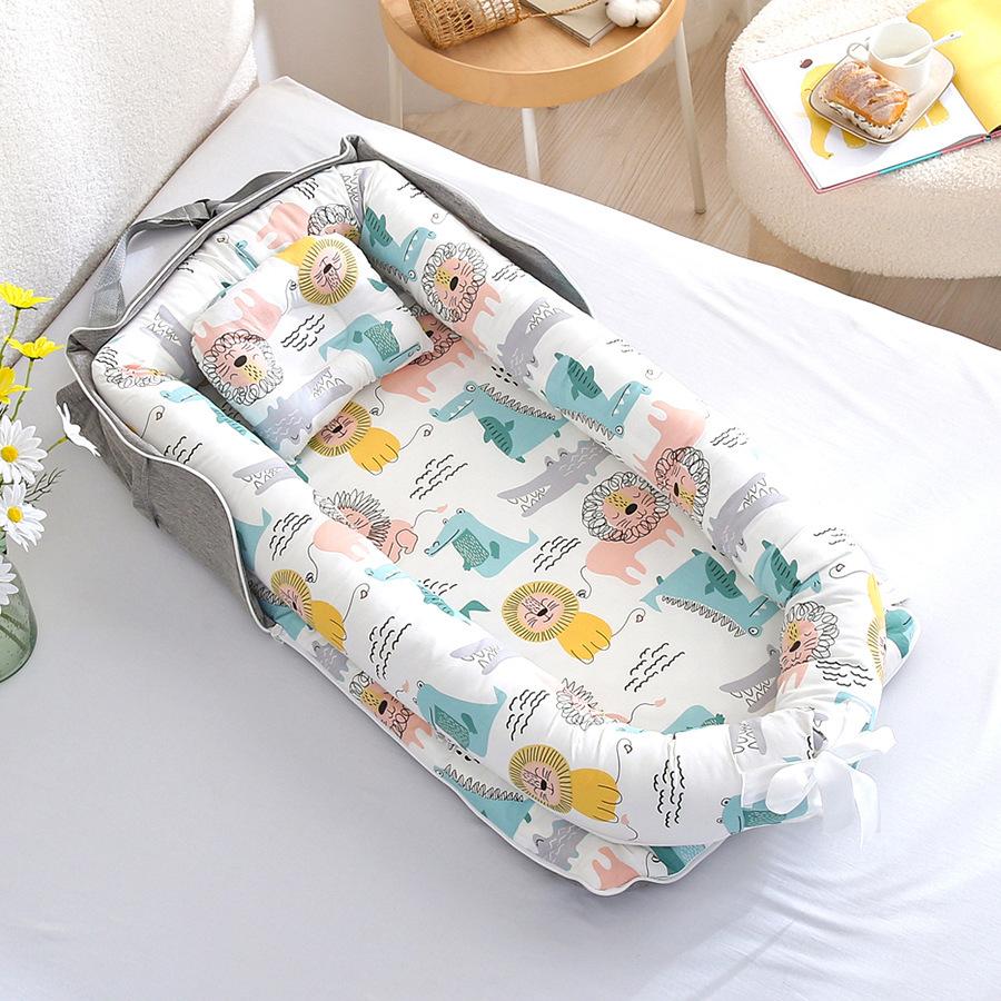 Portable bed-in-bed baby crib foldable newborn bed removable bionic anti-pressure bb bed-in-bed