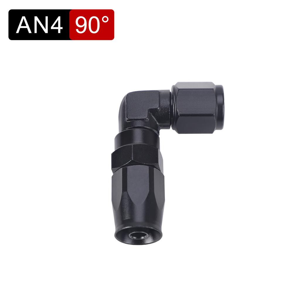 Black 45 Degree 90 Degree Aluminum AN4 AN6 AN8 AN10 Forged Type Swivel Hose End Fitting Adapter For Car CPE Oil Cooler Fuel Line