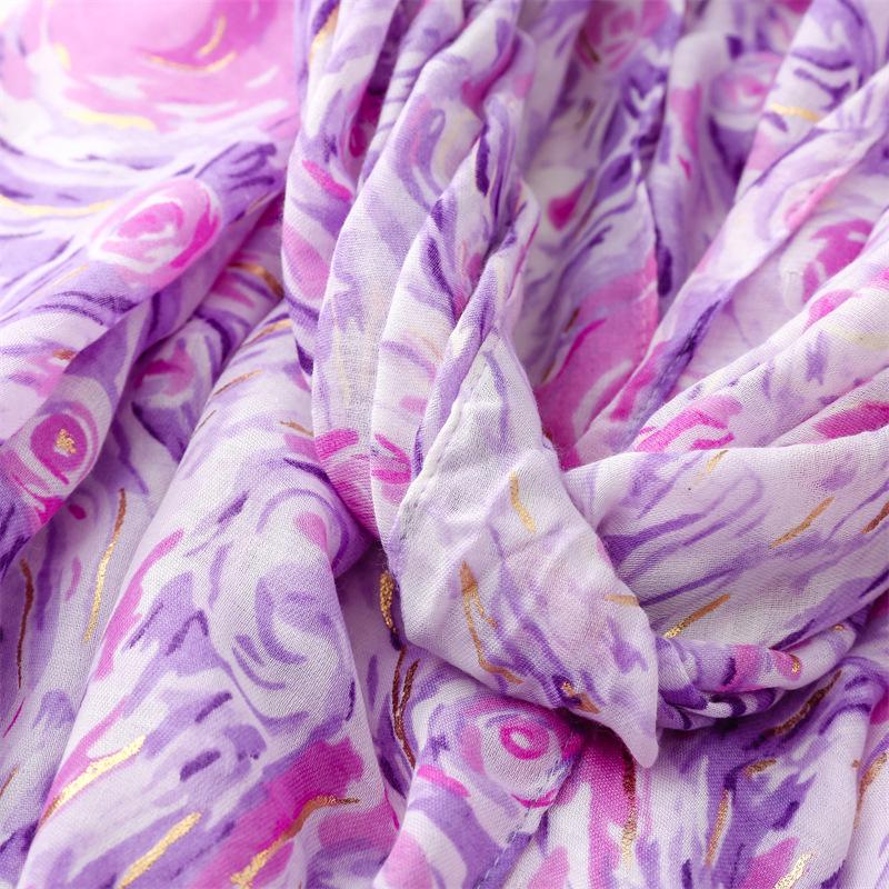 180*88cm Lightweight Scarves for Women Starry Sky Pattern Scarf Shawls Sunscreen Head Shawls Cotton Feeling  Scarves and Wraps for Summer Shawl