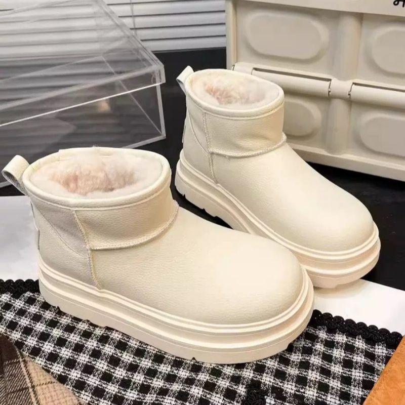 

Нишевые оригинальные белые бархатные утепленные и высокие ботинки-луноходы на толстой подошве женские новая зимняя теплая хлопковая обувь 40 белый