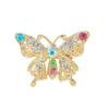 Fashion Gold Crystal for Butterfly Brooch Pin Animal Corsage Pin Charm Jewelry Gift for Best Female
