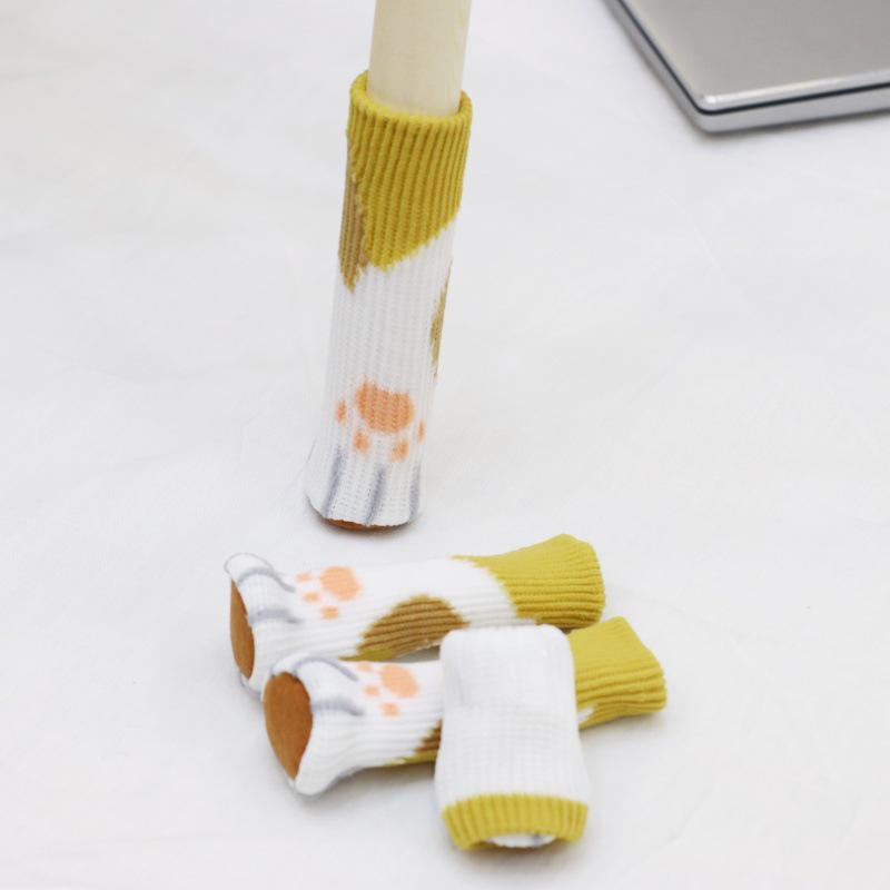 Knitted Chair Leg Covers - Wear-Resistant Anti-Slip Mats for Silent Chair & Table Foot Protection