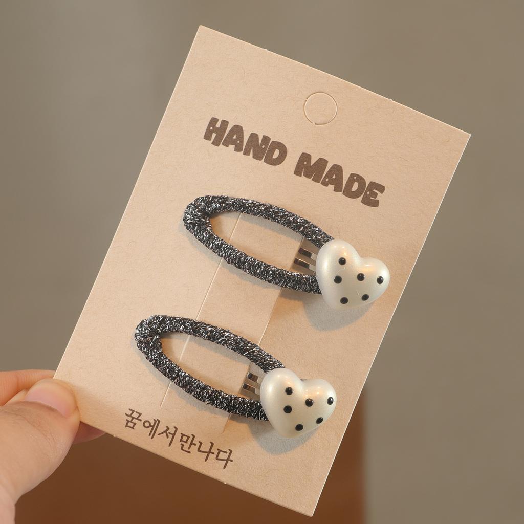 2 Stück Neue Kinderhaarnadel Schadet dem Haar Nicht BB-Clip Liebe Hochwertig Pony Seite Mädchen Haarnadel Niedlich Süßes Haaraccessoire