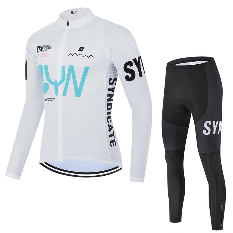 2025 Autumn Long Sleeved Jersey Cycling Suit Set Mountain Bike Breathable Cycling Suit Men's Road Bike Sportswear