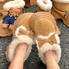Fur Integrated Thick-soled Snow Shoes Women's 2025 New Winter Piled Thickened Cotton Shoes Bag Head Half Drag Hair Shoes