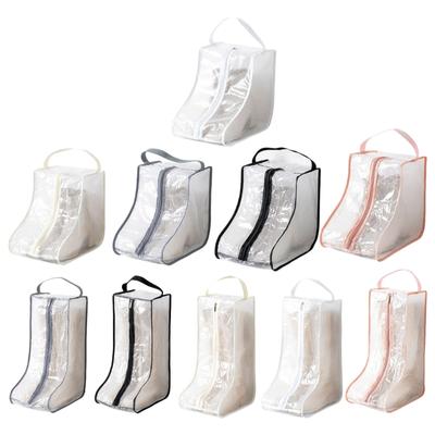 Seasonal Boot Organizer Bag Moisture Proof Transparent Footwear Protector Waterproof Shoes Dust Cover with Zippers