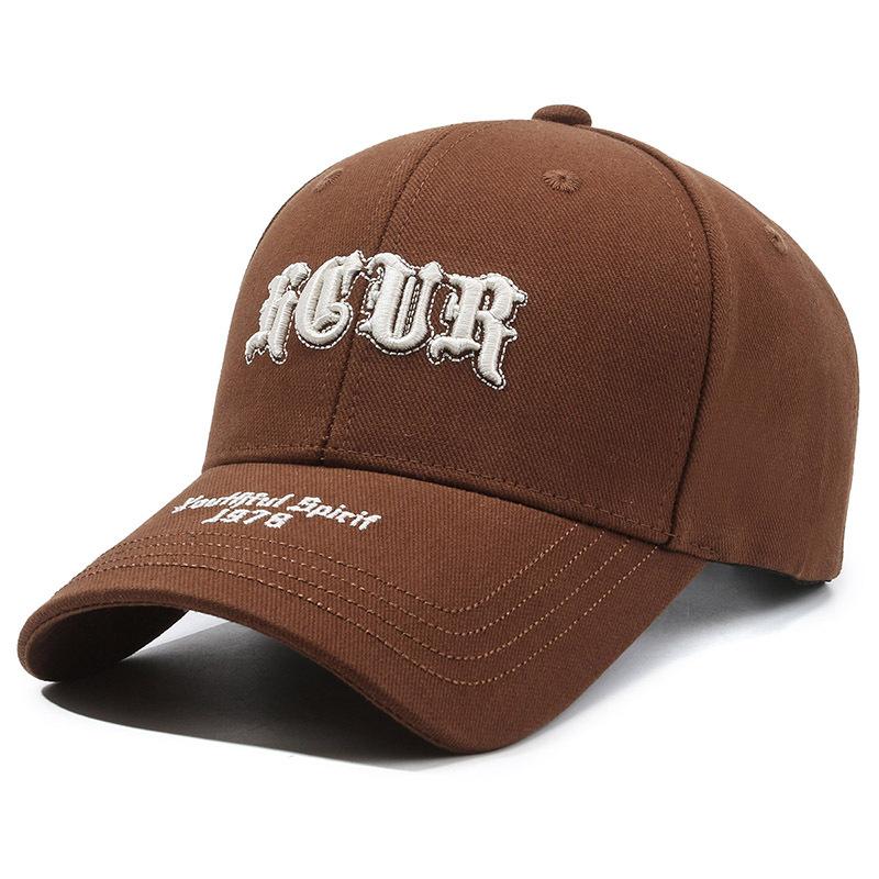Vår-sommer-brodert baseballcaps herrebokstavhette kvinnelig utendørs solskjermhette