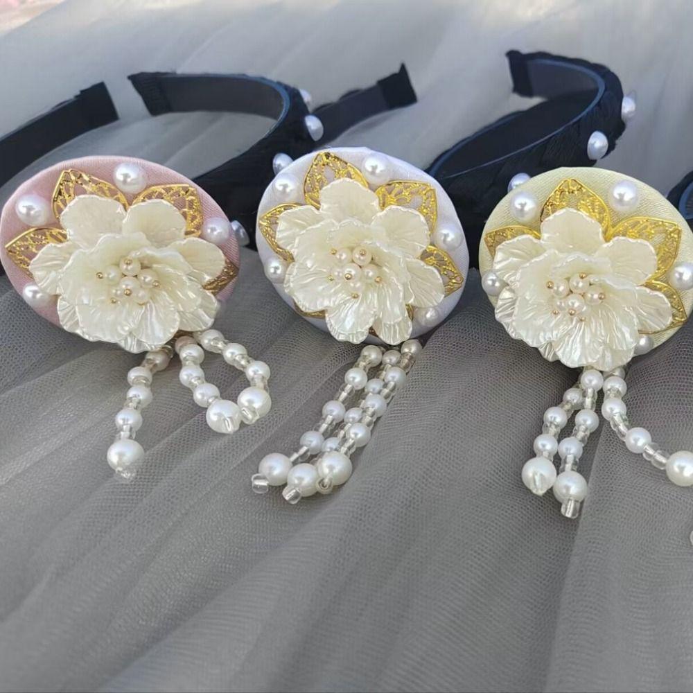 Flower Hanbok Hairband Tassel Stage Dance Hair Hoop Sweet Korean Headband  Ladies