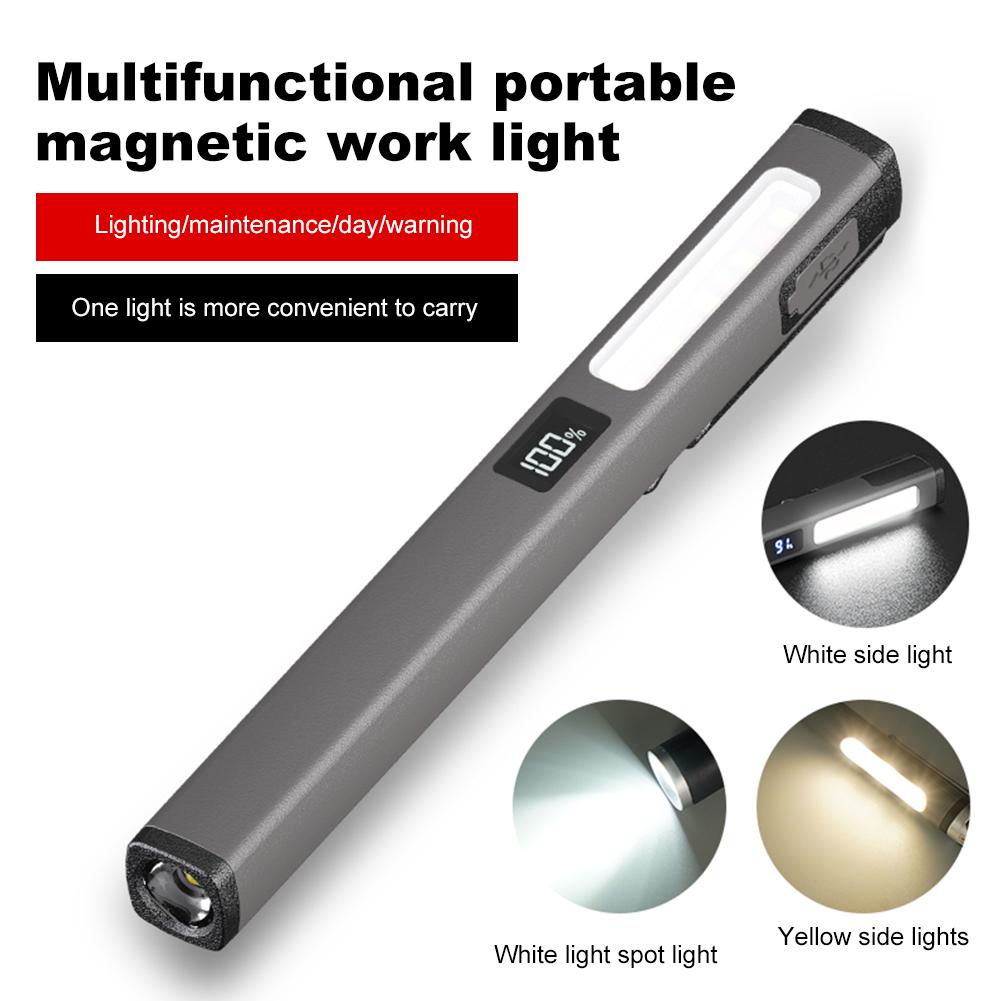 LED+COB Medical Handy Pen Light 500LM Medical Pen Pupil Lamp USB Rechargeable Mini Nursing Flashlight for Doctor Nurse Diagnosis