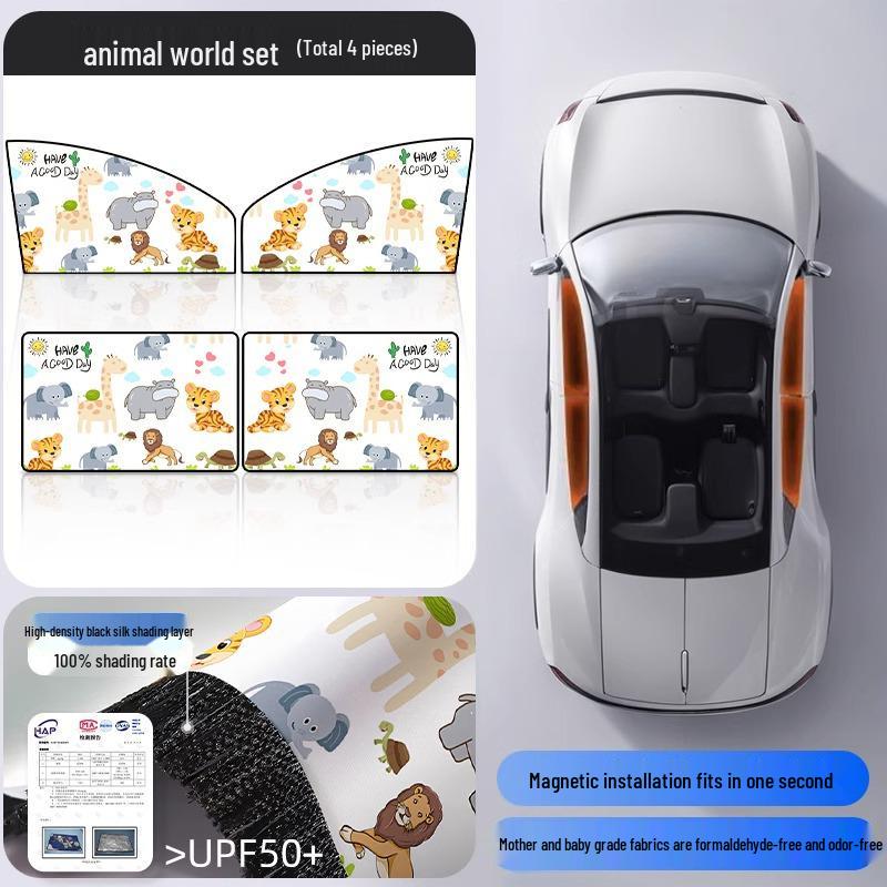 Magnetic Car Sun Shade Curtain for Baby - Side Window Sun Block & Privacy Protection