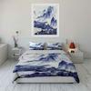 Ink Landscape Painting With Cloudy Peaks Print Bedding Set 1 Duvet Cover 2 Pillowcases For Adult And Children Luxury Gift